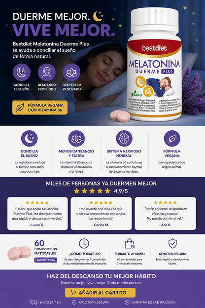 Melatonina Duerme Plus — 60 Cápsulas